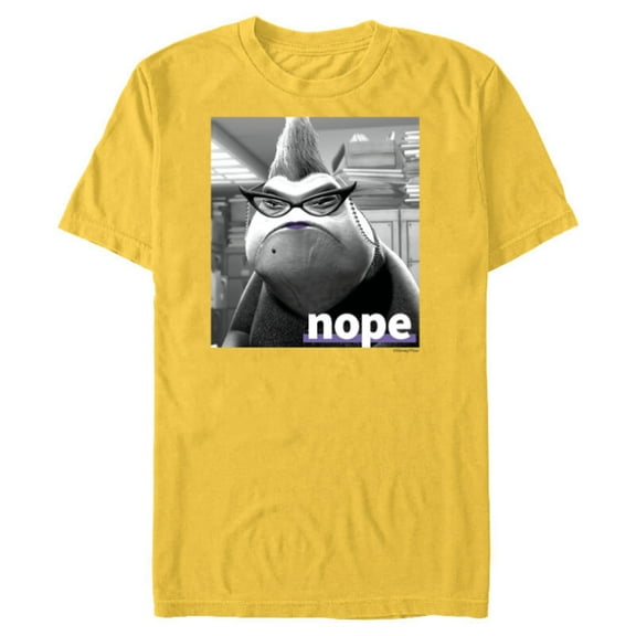 Disney and Pixar’s Monsters, Inc. Roz Nope Quote - Short Sleeve Blended T-Shirt for Adults - Customized-Yellow