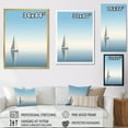 thumbnail image 4 of Designart "Serene Coastal Sailing In White" Coastal Floater Framed Canvas Art Print, 4 of 5