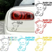 Walbest Universal Car SUV Vehicle Reflective Warning Sign Cute Decals Sticker Decor - Baby on Board