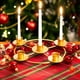 thumbnail image 4 of Decoraciones navideñas, adornos navideños, decoración para cenas a la luz de las velas, decoración navideña romántica para el hogar, candelabros curvos de hierro con 5 brazos., 4 of 9