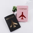 thumbnail image 6 of Business Travel Passport Holder Cover Hot Stamping Plane Imitation Leather Thin Slim Wallet ID Card for Case with Card Slot for Women Men Gift, 6 of 19