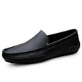 thumbnail image 3 of Men's Casual Loafers Slip On Leather Shoes Comfortable Lightweight Driving Shoes Male Moccasins Classic Penny Loafer Flats Boat Shoes Outdoor Walking Shoes, 3 of 12