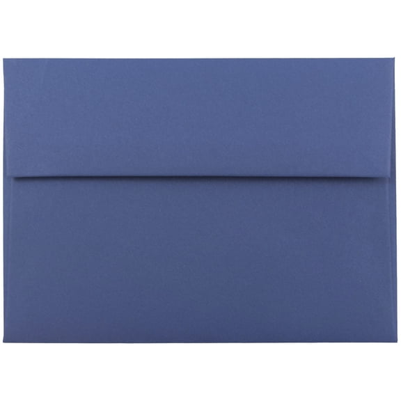 JAM Paper A7 Envelopes, 5 1/4 x 7 1/4, Dark Blue, 50 per Pack