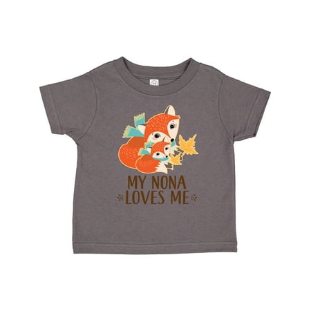 

Inktastic My Nona Loves Me Cute Fox Gift Toddler Boy or Toddler Girl T-Shirt