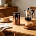 thumbnail image 5 of Bote de acero inoxidable para café con ventana visible – Contenedor hermético para alimentos con cierre de seguridad, bote de cocina de acero 304 para granos de café, té o harina., 5 of 5
