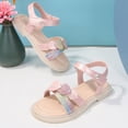 thumbnail image 5 of kpoplk Toddler Girl Sandals Strappy Gladiator with Zipper Comfort Summer Shoes(Pink,11), 5 of 9