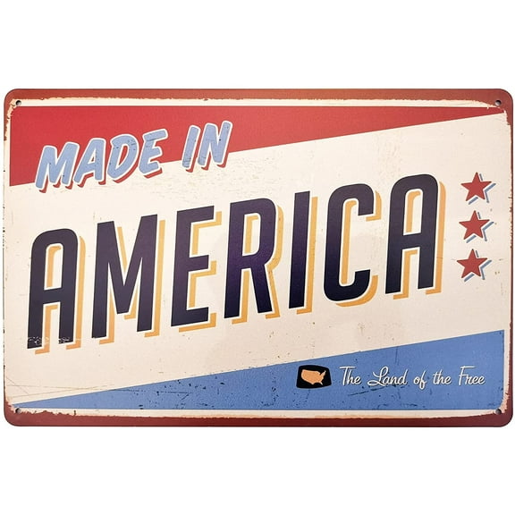 Made in America Retro Metal Vintage Tin Sign 12 x 8