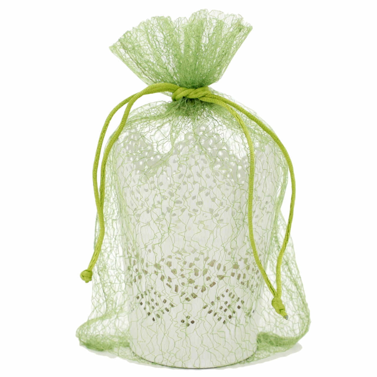 30 Organza Mesh Green Gift Bags (9" x 5.5") Party Favor Fabric Birthday