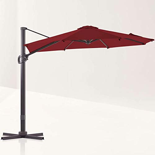 Le Conte Gle 10 Ft Cantilever Umbrella With 360 Degree Rotation Outdoor Aluminum Offset Patio Market Hanging Umbrellas Solution Dyed Fabric Tilting And Cross Base Burdy Com Le Conte Gle 10 Ft Cantilever, 10 Ft Tiltable Cantilever Patio Umbrella