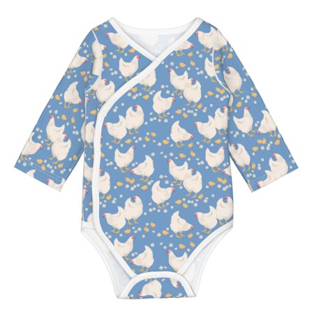 

Coaee Funny Chicken for Soft Cotton Baby Long-Sleeve Bodysuit Girls Boys Bodysuit Romper