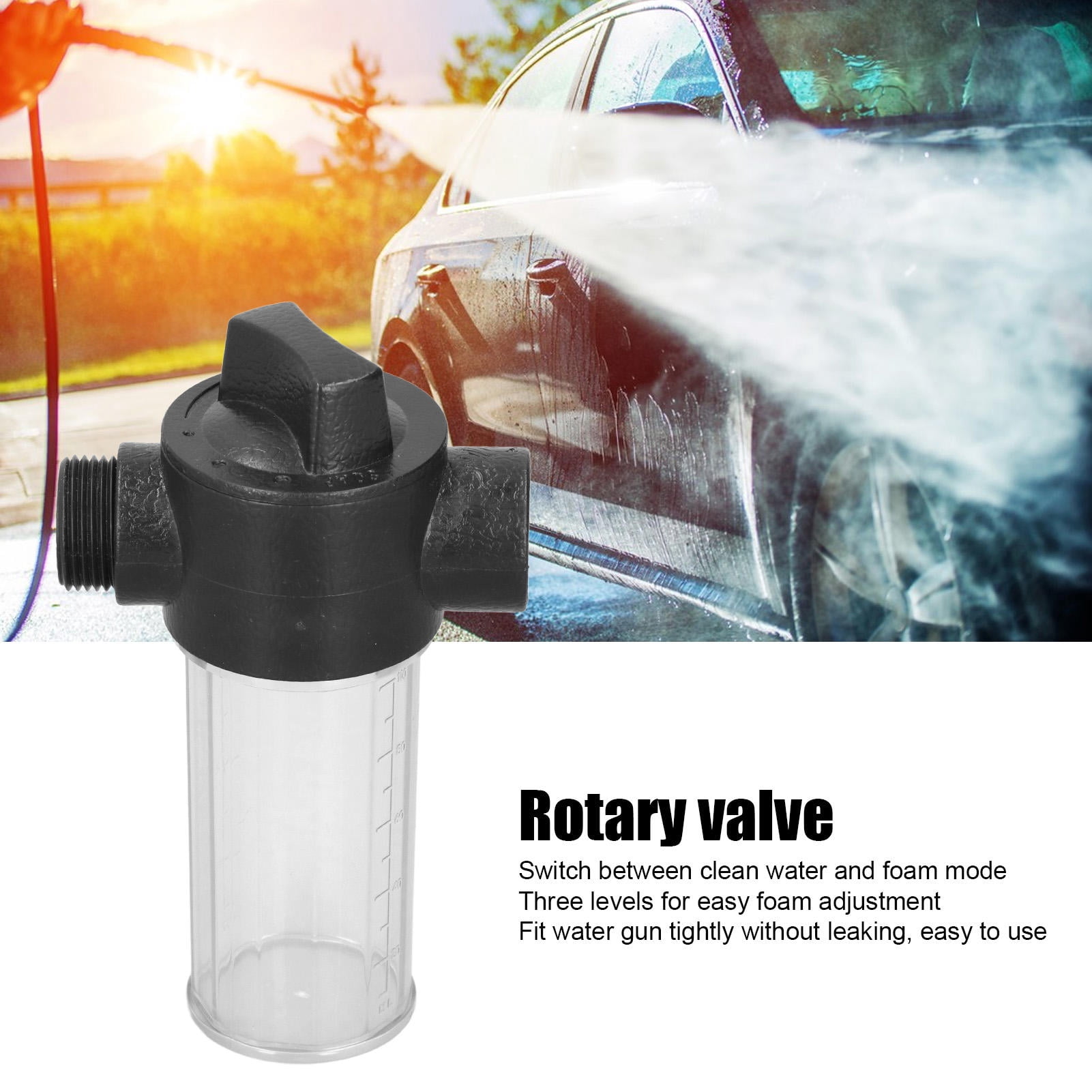 Yajisi 100ML Water Gun Foam Bottle – Switch Between Clean Water & Foam, Leak‑Proof Fit, Easy Clean, High‑Efficiency Car & Household Wash