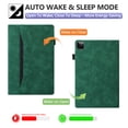 thumbnail image 6 of TECH CIRCLE Case for iPad Air 13 2024/iPad Pro 12.9" Gen 6th/5th/4th/3rd, PU Leather Folio Stand Case Auto Sleep Wake Elastic Band Pocket Smart Business Classic Shockproof Protective Wallet Case,Green, 6 of 8