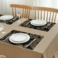 thumbnail image 3 of Black Gothic Sun Moon Pattern Summer Placemats Table Placemats Set Of 4-Linen Kitchen Washable Placemats Table Mats 11.8"x17.7" Non-Slip Heat Resistant, 3 of 6