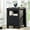Black, variant on LELELINKY Farmhouse Nightstand with Charging Station, 2-Drawer Wood End Table with Shelf for Bedroom, Living Room, Brown