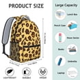 thumbnail image 5 of Leopard Print Backpack for School,Cute School Bag,Schoolbag with Adjustable Shoulder Straps & Padded Back,15.3"x11"x6.7", 5 of 5