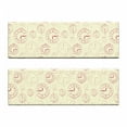 thumbnail image 2 of Clock Bench Cushion Set of 2, Vintage Watches Roman Digits Antique Machine Time Pattern Illustration, Standard Size Foam Pad and Decorative Cover, Pale Yellow Magenta, by Ambesonne, 2 of 4