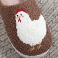 thumbnail image 4 of ZELAND Cozy Chicken Animal House Slippers for Men & Women - Warm, Plush, Anti-Slip Winter Indoor Shoes, 4 of 5