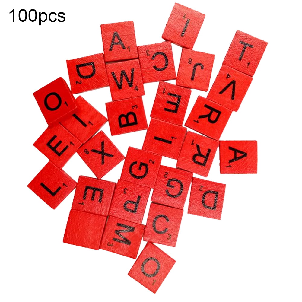 100X Candy colors Wooden Embellishments Letters scrapbooking Crafts Random Mixed