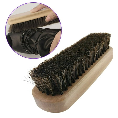 

Professional Wooden Handle Shoes Shine Brush Polish Bristle Horse Hair Buffing Brush