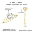 thumbnail image 5 of Rosec Jewels Certified Round Moissanite Engagement Ring 1 Ct - 6 mm Moissanite Solitaire Ring - D-VS1 Quality - with Jewelry Box, 10K Yellow Gold, US 10.00, 5 of 6