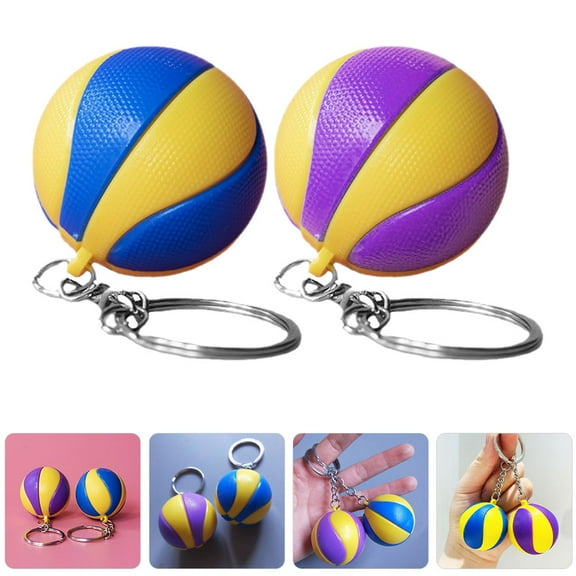 LEORX Volleyball Keychain MultiFunction Bag Pendant for Decor Assorted Color Compact Design