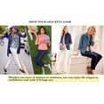 thumbnail image 5 of CHOK Women Low Rise Cropped Chino Work Pants Office Lady Trousers, 5 of 5