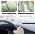 thumbnail image 3 of Fluffy Car Steering Wheel Cover, 14.5-15 Inches Anti-Slip Plush Fuzzy Steering Wheel Protector, Soft Warm Steering Wheel Cover Interior Decor for Women Girl, Car Accessories (Green), 3 of 10