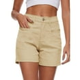 thumbnail image 2 of iHPH7 Cargo Shorts Women, Hiking Shorts Women, Chino Shorts for Women, High Waisted Shorts Women, Stretchy Shorts for Women, Beige L, 2 of 4
