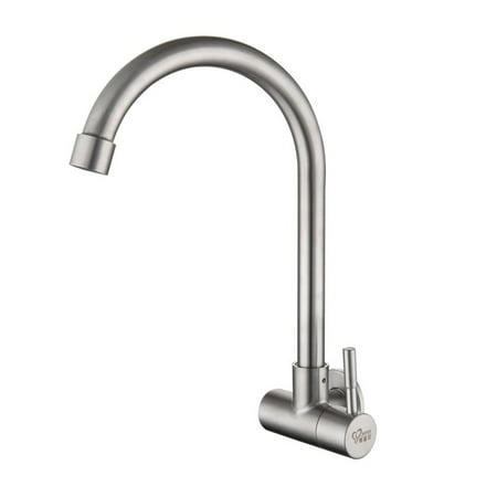 

Stainless Steel Wall Kitchen Faucet Water Purifier Single Lever Hole Tap Cold