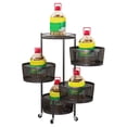 thumbnail image 3 of Round Rotating Multi-Layer Kitchen Storage Shelf, Fruit and Vegetable Storage Basket, Kitchen Storage Rack Floor-Standing, Household Storage Rack for Kitchen Living Room Toilet,28*75CM, 3 of 5