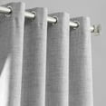 thumbnail image 2 of Millennial Grey Thermal Cross Linen Weave Blackout Grommet Curtain (1 Panel), Millennial Grey, 50W X 96L, 2 of 6