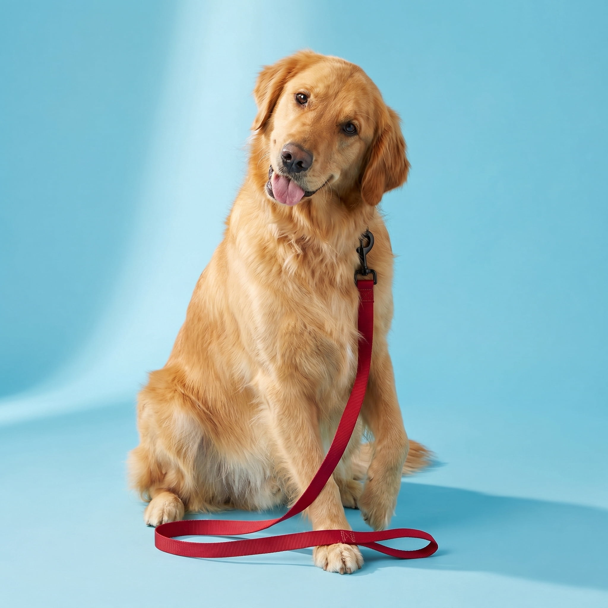 (2 pack) Vibrant Life 6 ft Solid Polyester Leash, Red, Medium / Large