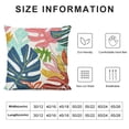 thumbnail image 5 of HENGT Tropical Pillow Covers Summer Hawaiian Style Coral Orange Aqua Blue Green Leaf Print Decorative Throw Pillows Outdoor Modern Decorations Pillow Cases for Couch Sofa Bed Decor, 5 of 5