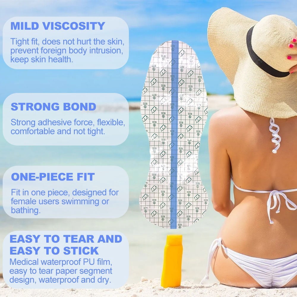 Chanana Waterproof Panti Liner for Swimming, PU Clear Swim Panti Liner, Swimming Panty Pads, Portable Swimwear Sticker for Beach, Spa, Swime
