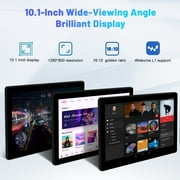 AEEZO 10.1 Inch Tablet, Octa-Core Touch Screen Tablet, 10GB RAM+64GB ROM(Expand to 1tb), 5MP+8MP Dual Cameras, Dynamic Halo, Face ID, Bluetooth, WiFi 6, 5000mAh Battery,Black