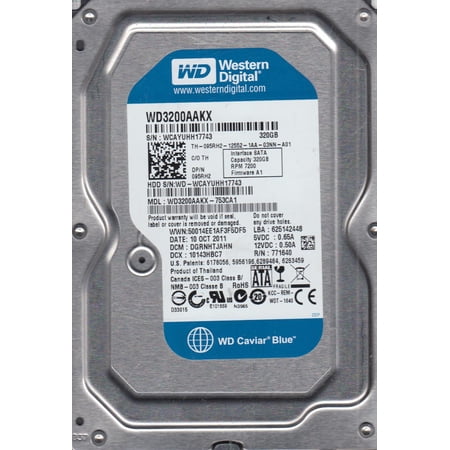 WD3200AAKX-753CA1, DCM DGRNHTJAHN, Western Digital 320GB SATA 3.5 Hard Drive