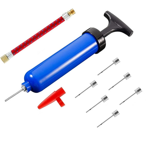 Artrylin Hand Air Ball Pump Kit, Portable Inflation Balloons Pump with 7 Needles 1 Nozzle and 1 Valve Adapter for Basketball, Football, Volleyball, Yoga Ball and other Inflatables