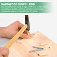 thumbnail image 4 of Uxcell 50-Pack Dowel Rods Wood Sticks 15/64 x 6 Inch Wooden Dowel Rods Unfinished Hardwood Sticks Precut Dowels, 4 of 7