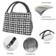 thumbnail image 4 of Fotbe Black Tartan Plaid Bolsa Térmica Portátil con Estampado, Bolsa de Entrega de Alimentos Aislada, Bolsa Reutilizable de Gran Capacidad para Comidas y Supermercado, 4 of 6