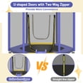 thumbnail image 5 of Arspjes 7FT Trampoline for Kids,Outdoor Recreational Trampolines with Safety Enclosure Net,Mini Trampoline with Slide and Ladder,Purple, 5 of 6