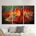 thumbnail image 3 of Whirling Dervish Oil Painting Print, Printed Canvas Canvas, Canvas, Canvas Printed Canvas, Muslim Housewarming Canvas Gift, Islamic Printed Canvas, Canvas Wall Decor - 3P-White Framed, 3 of 9