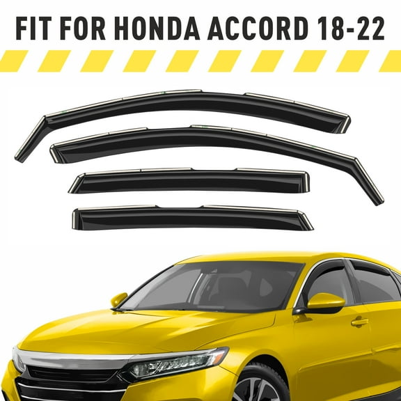 AEROGUYS Extra Durable Window Deflectors In-Channel Window Visors Rain Guards Fit for Honda Accord 2018-2022, Sun Visors, Wind Vent Visors, vent shades, Car Accessories - 4 pcs. AG0764
