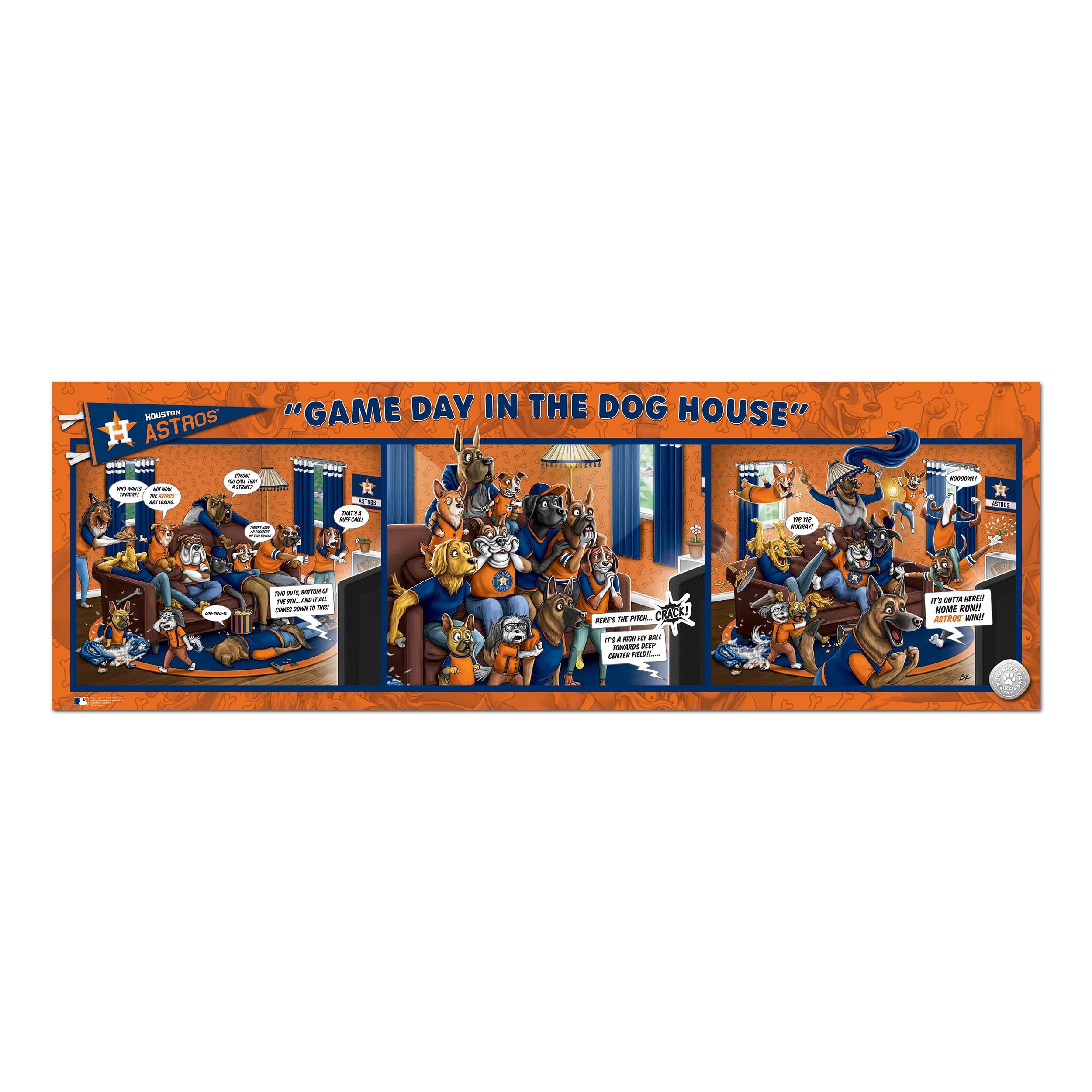 YouTheFan MLB Houston Astros Purebred Fans Gameday in the Dog House 1000PC Puzzle