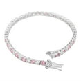 thumbnail image 2 of 925 Sterling Silver Round White Multicolor CZ Classic Tennis Bracelet, 2 of 4