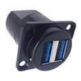 thumbnail image 4 of Panel Mount Pass Through Adapter, USB Coupler Socket A Port Efficient Strong Stability High Speed Transmission Female To Female  for 86 Machine Cabinets Silver Case,Black Case, 4 of 8