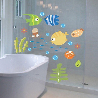 Decor Art Mural Poster 24 42cm, Fish Wall Art For Kids Bathroom