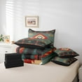 thumbnail image 6 of Manfei Green Square Aztec 7-Piece Twin Bedding Sets for Adult, Tribal Western Bohemian Bedding Comforter Set, Mandala Hippie Style Reversible Sheet Sets, Luxury Bedroom Decor, 6 of 8