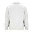 thumbnail image 5 of Olyvenn Men's Lightweight Casual Jacket Bomber Windbreaker Spring Fall Golf Full Zip Stylish Fashion Outdoor Work Outerwear White 4, 5 of 5