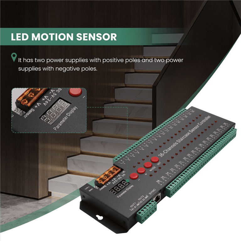 Pir Motion Sensor Led Light Strip 10-32 Step Stair Smart Controller Dimming Led  Strip Night Light For Staircase Lamp Running 12v - Led Strip - AliExpress