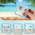 thumbnail image 4 of Triani 9Pcs Seashell Holder 3D Floating Display Box for Storage Display Shelf Room Coastal Decor 2.7 x 2.7 Inches Transparent Display Box Stackable for Friends Family Birthday Gift(Blue), 4 of 7